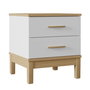 Hanah Home Mesita de Noche Madera y Roble Blanco